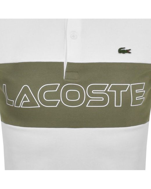 Lacoste Gray Colour Block Polo T Shirt for men