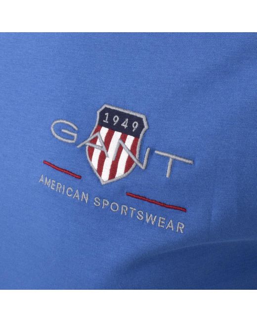 Gant Blue Original Archive Shield T Shirt for men