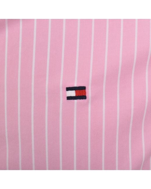 Tommy Hilfiger Pink Flex Poplin Regular Fit Shirt for men