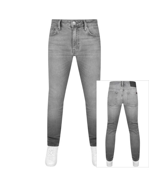 Superdry Gray Vintage Slim Fit Jeans for men