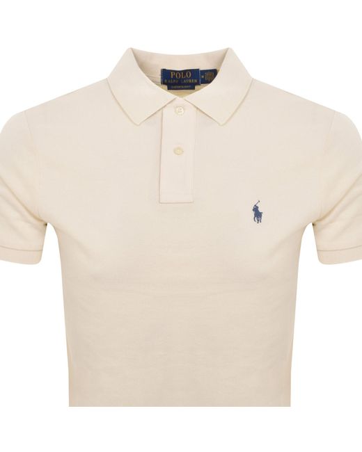 Ralph Lauren Natural Custom Slim Polo T Shirt for men