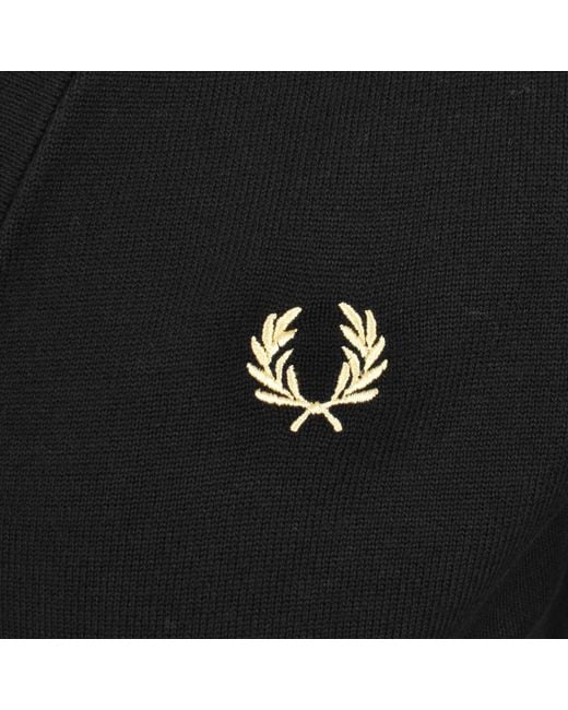 Fred Perry Black Classic Knit Cardigan for men