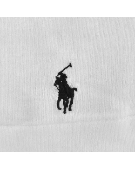 Ralph Lauren White Logo Crew Neck T Shirt for men