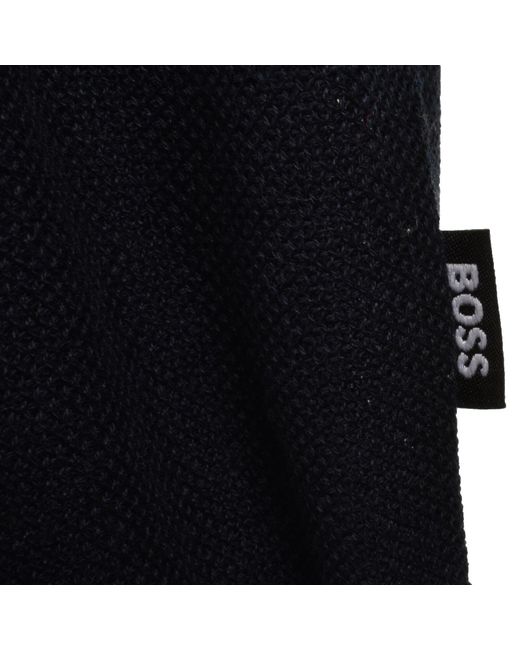 BOSS BUSINESS Black Boss H Jianluca Knit Polo for men