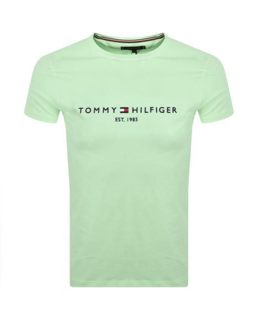 Tommy Hilfiger Green Logo T Shirt for men