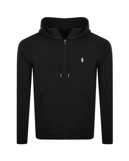 Ralph Lauren Black Full Zip Hoodie for men