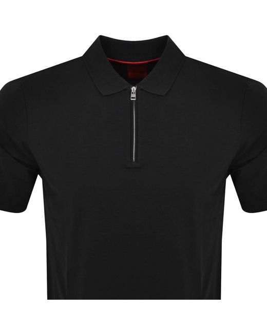 HUGO Black Dekok233 Polo T Shirt for men