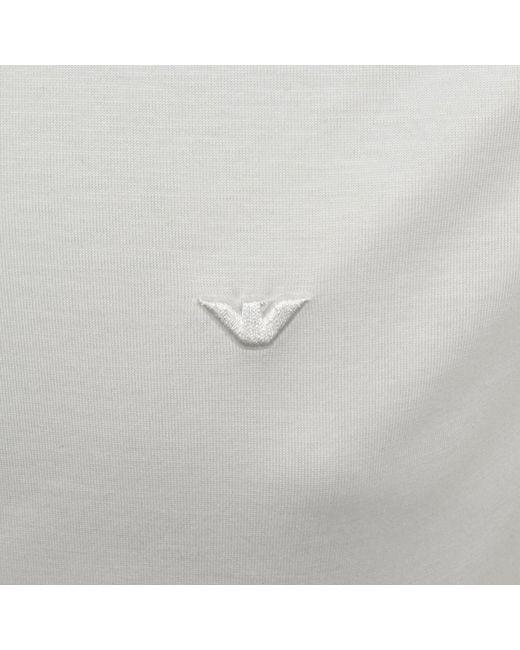 Armani White Emporio Short Sleeved Shirt for men