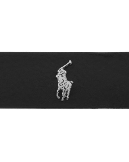Ralph Lauren Black Tmbled Leather Belt for men