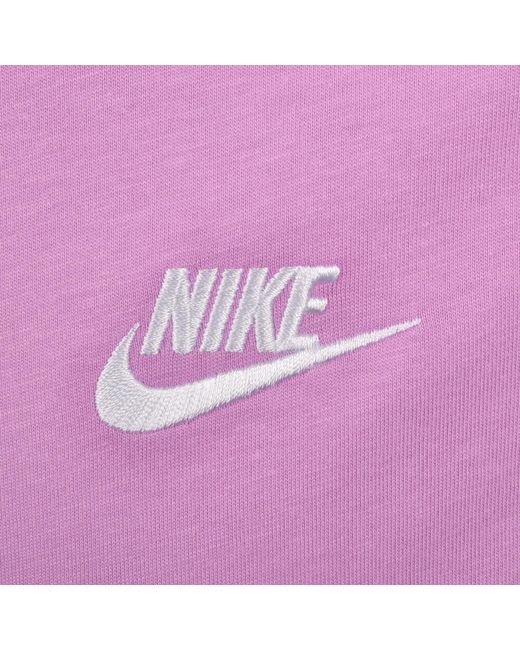 Nike Purple Crew Neck Club T Shirt for men