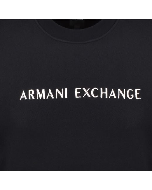 ARMANI EXCHANGE Black Logo Sweatshirt for men