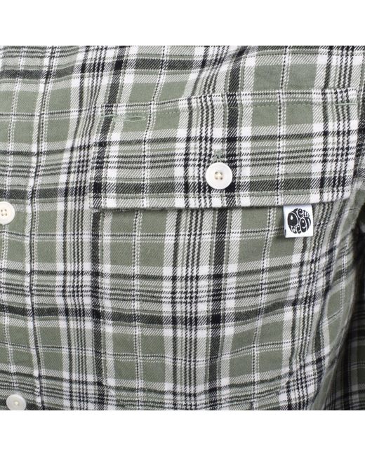 Pretty Green Gray Thornley Check Shirt for men