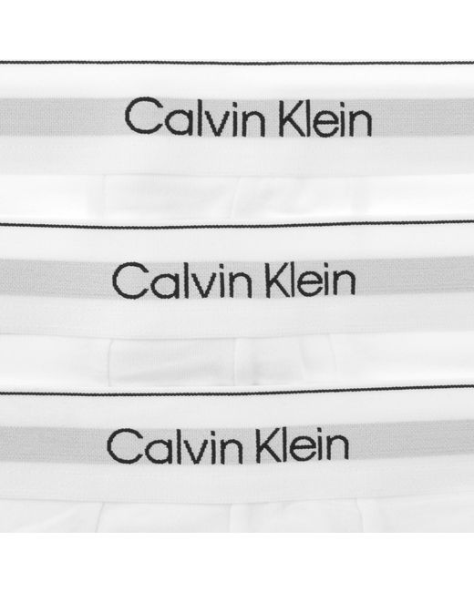 Calvin Klein White Underwear 3 Pack Trunks for men