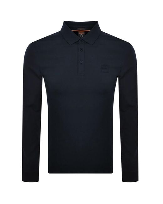 hugo boss navy blue polo shirt