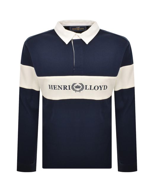 Henri Lloyd Blue Voyager Rugby Polo for men