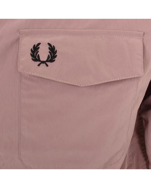 Fred Perry Pink Zip Overshirt for men