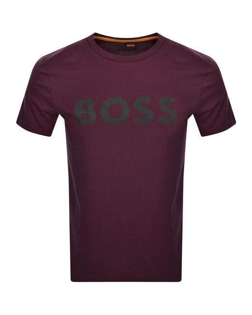 Boss Purple Boss Thinking 1 Logo T Shirt for men
