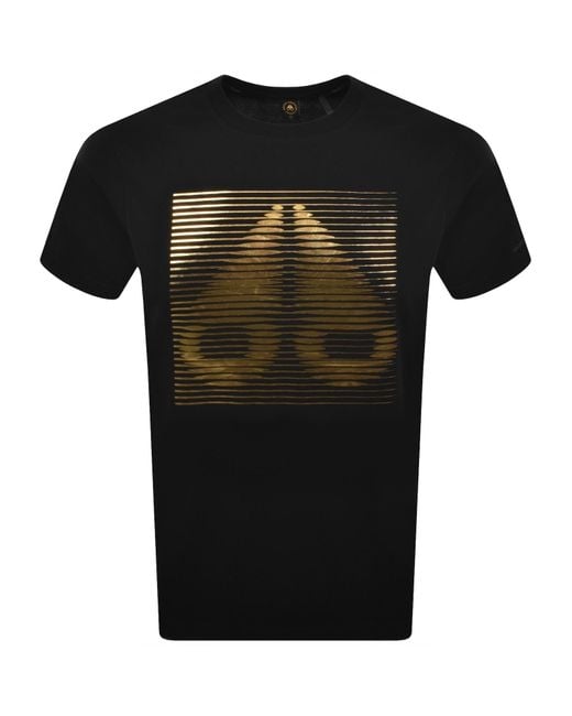 Moose Knuckles Black Raydaze T Shirt for men