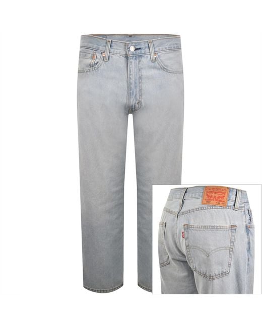 Levi's Gray 555 Relaxed Straight Fit Jeans for men