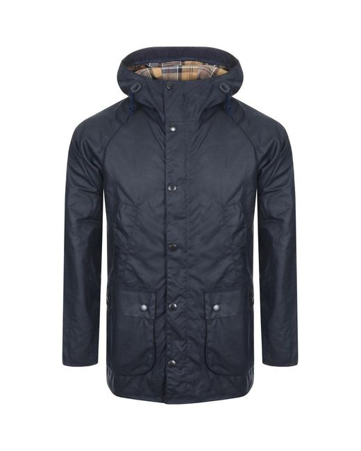 Barbour Blue Bedale Hooded Wax Jacket Navy for men