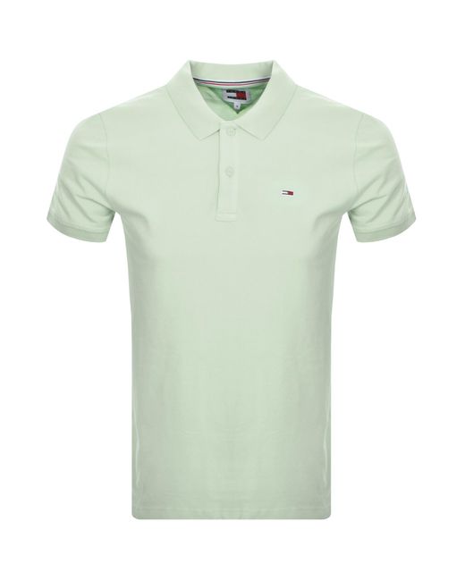 Tommy Hilfiger Green Slim Placket Polo Shirt for men