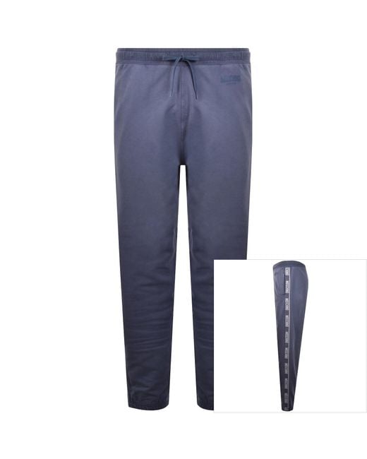 Moschino Blue Active Tape Logo Joggers for men