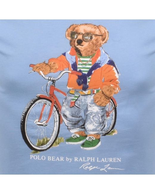 Ralph Lauren Blue Bear T Shirt for men