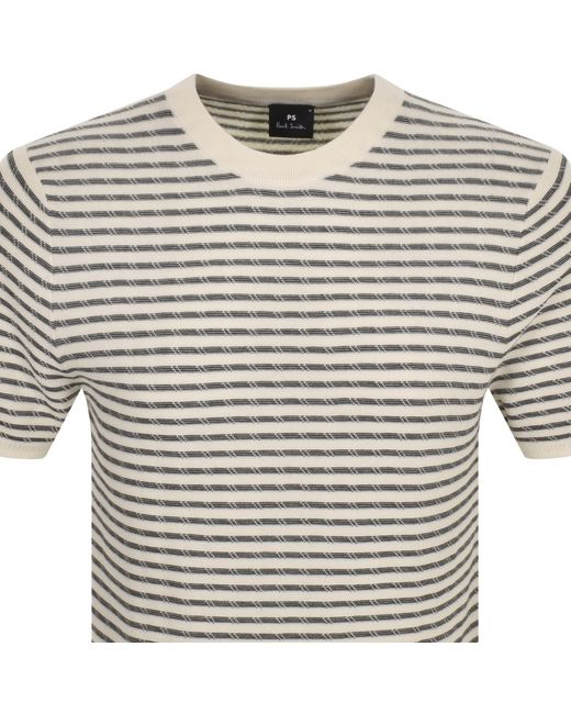 Paul Smith Gray Stripe T Shirt for men