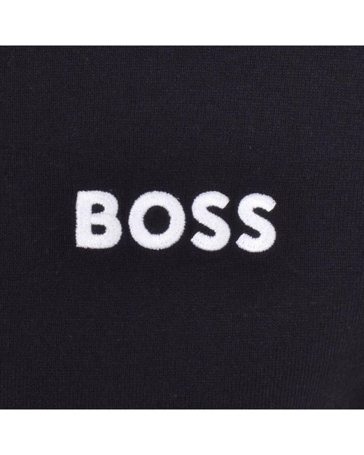 Boss Blue Boss Zolkar Quarter Zip Knit Jumper for men
