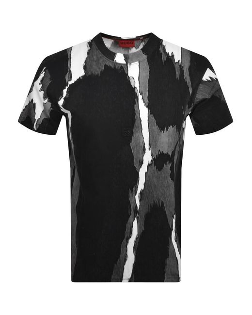 HUGO Black Davacas T Shirt for men