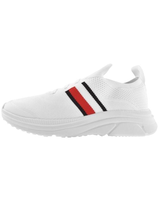 Tommy Hilfiger White Moderm Runner Knit Trainers for men