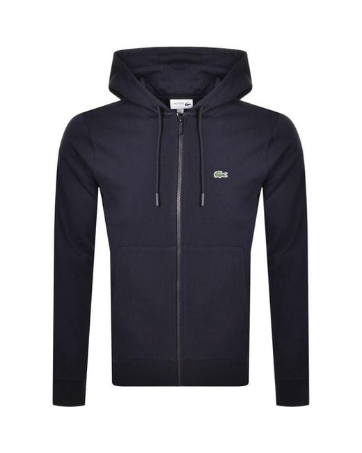 Lacoste Blue Logo Full Zip Hoodie for men