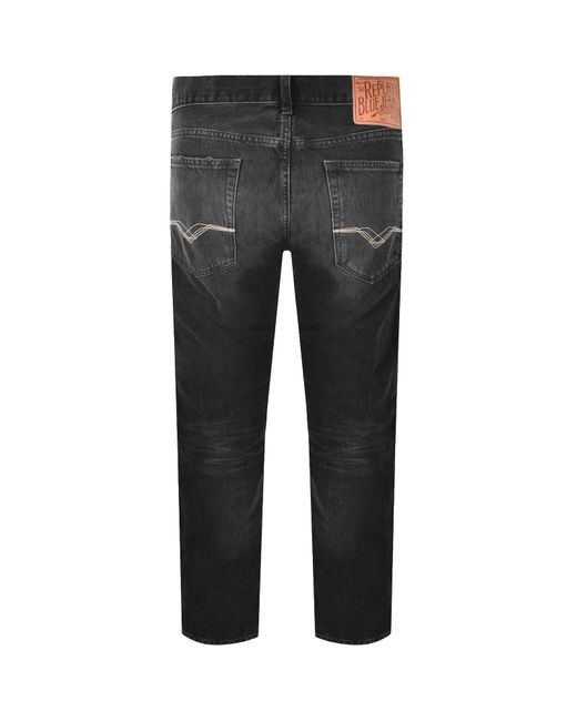 Replay Gray Deryck Regular Fit Jeans Dark for men