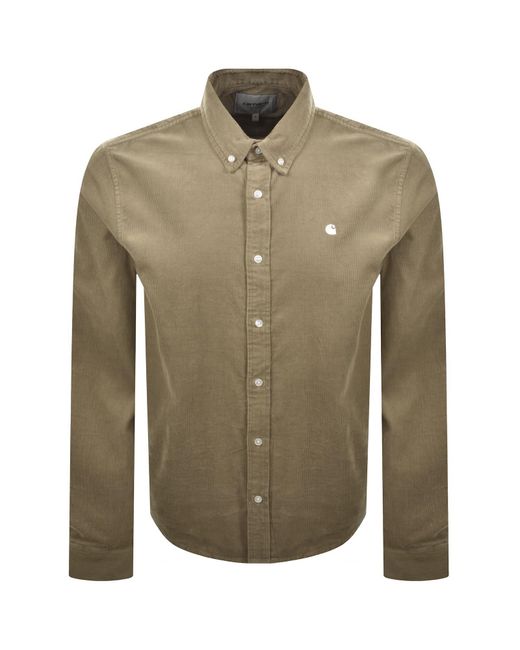 Carhartt Green Long Sleeve Cord Shirt for men