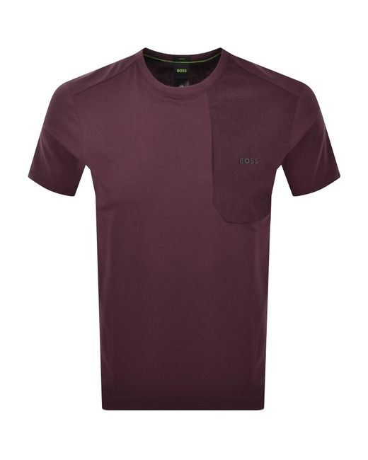 Boss Purple Boss Tee Pkt T Shirt for men