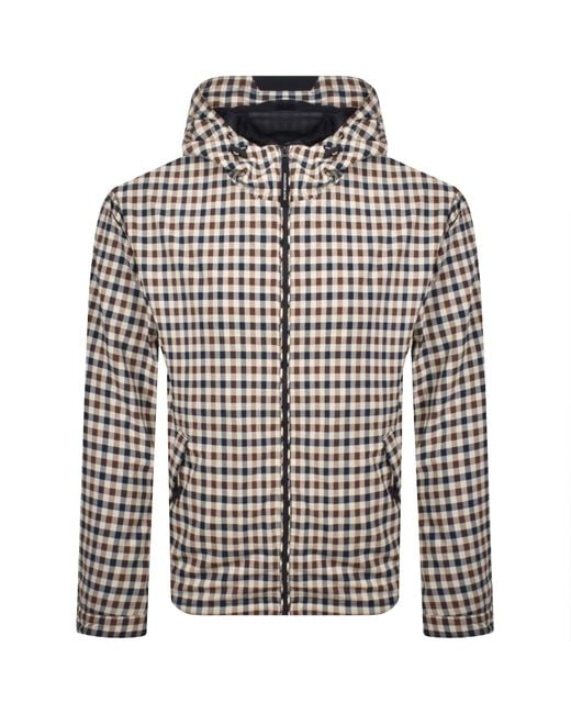 Aquascutum Blue Lamina Hooded Jacket for men