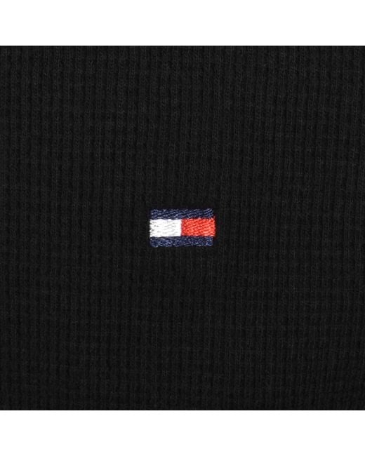 Tommy Hilfiger Black Waffle T Shirt for men
