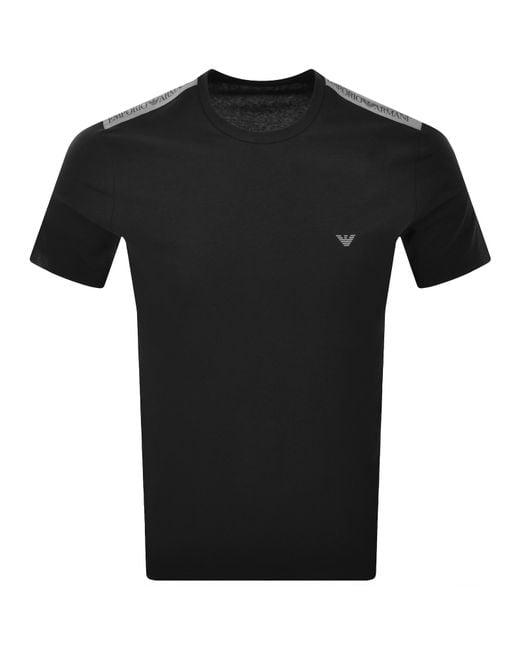 Armani Black Emporio Core Logo Band T Shirt for men