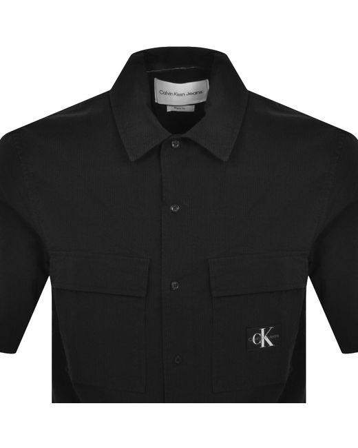 Calvin Klein Black Jeans Seersucker Shirt for men