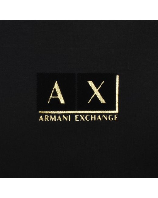 ARMANI EXCHANGE Black Logo Sweatshirt for men