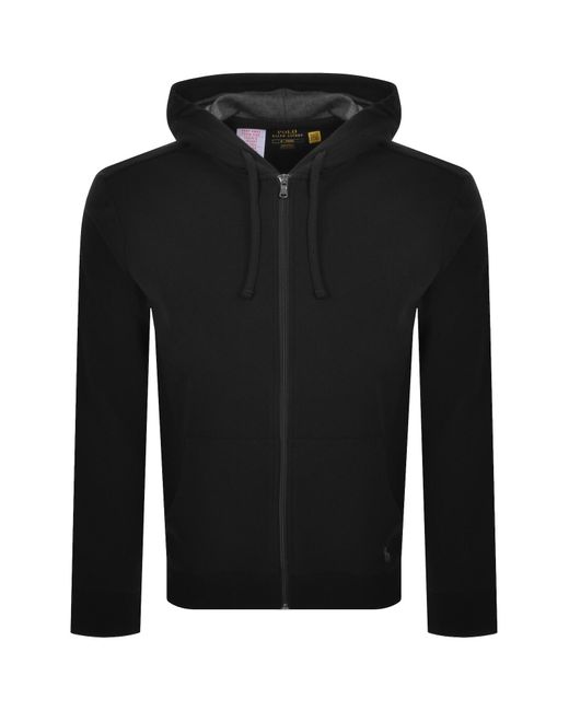 Ralph Lauren Black Full Zip Hoodie Polo for men