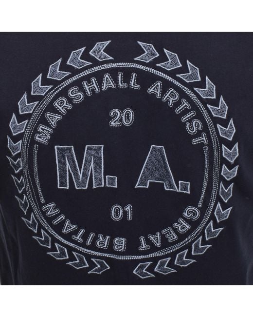 Marshall Artist Blue Spiro T Shirt for men