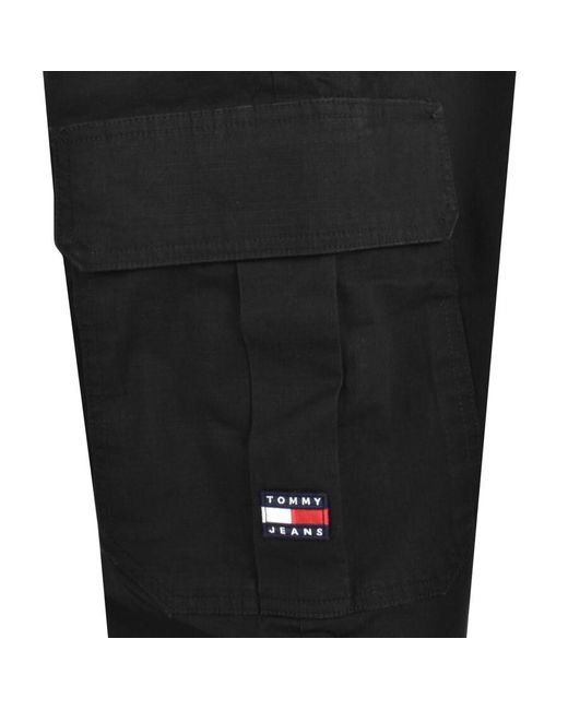 Tommy Hilfiger Black baggy Cargo Trousers for men