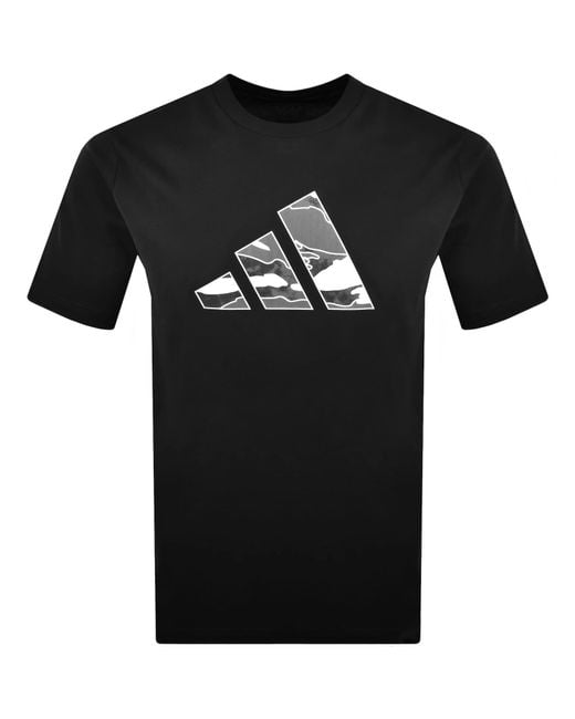 Adidas Black Camo Logo T Shirt for men