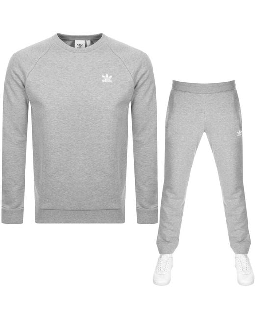 Adidas Originals Gray Essential Tracksuit for men