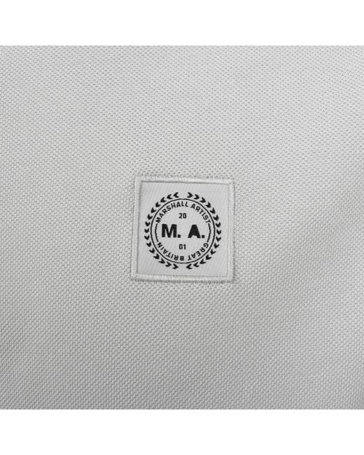 Marshall Artist Gray Tipped Polo T Shirt Dove for men
