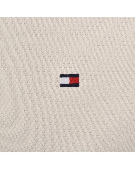 Tommy Hilfiger Natural Zip Placket Polo Ivory for men