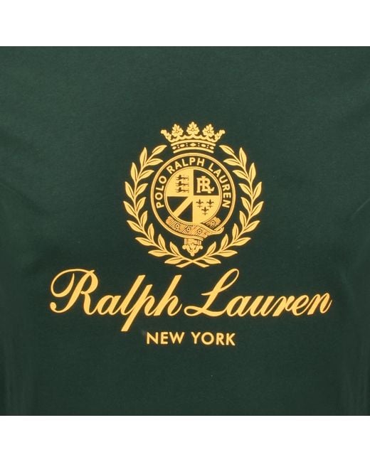 Ralph Lauren Green Crew Neck T Shirt Forest for men