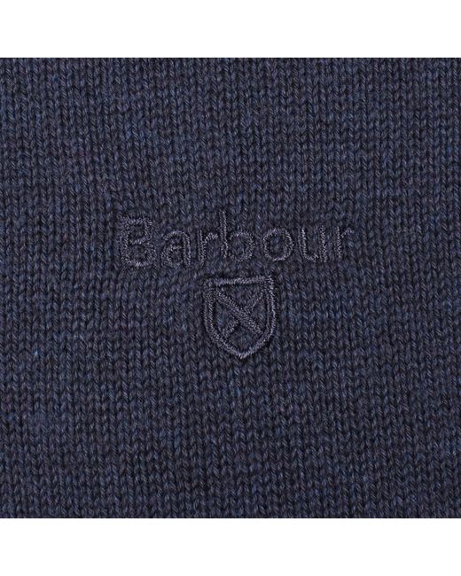 Barbour Blue Avoch Half Zip Knitted Jumper for men