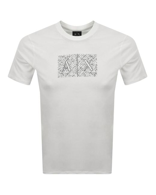 ARMANI EXCHANGE Gray Slim Fit Crew Neck T Shirt for men